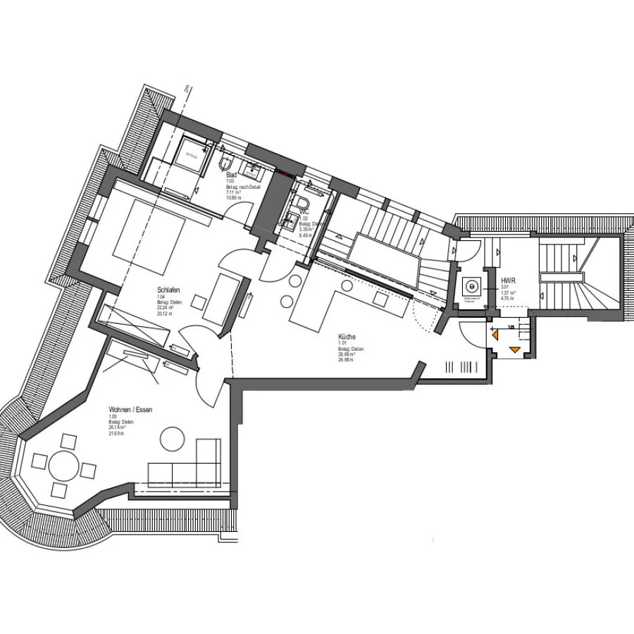 Große Auster: Grundriss